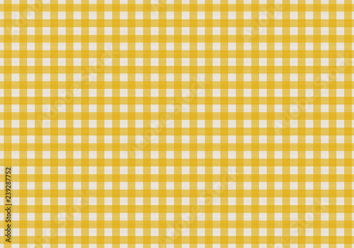 yellow checkered gingham cotton textile backgrond