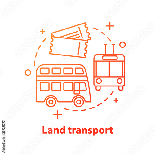 Land transport concept icon