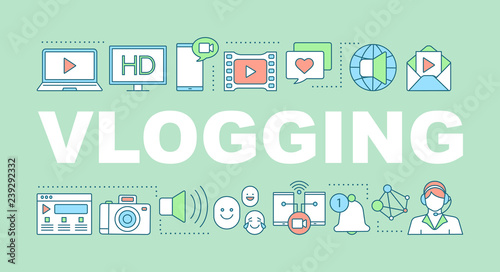 Vlogging word concepts banner