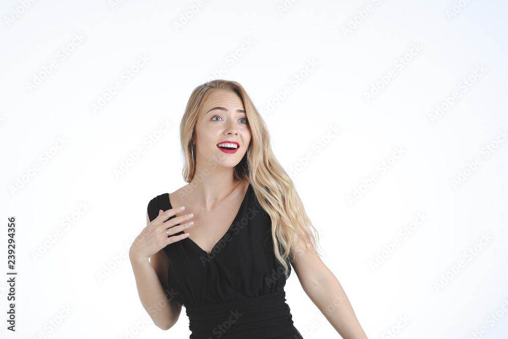 Beautiful woman on wihte background. Beautiful woman on wihte background.