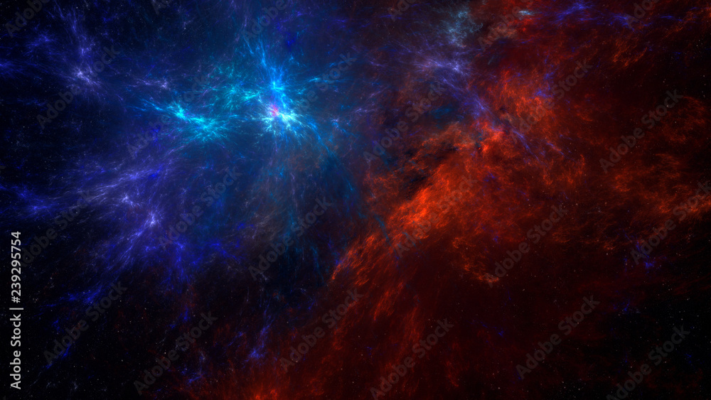 colorful galaxies, nebula in abstract space background - obrazy, fototapety, plakaty 