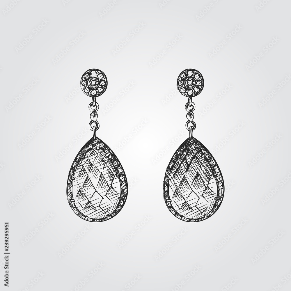 17540 Earrings Drawing Images Stock Photos  Vectors  Shutterstock
