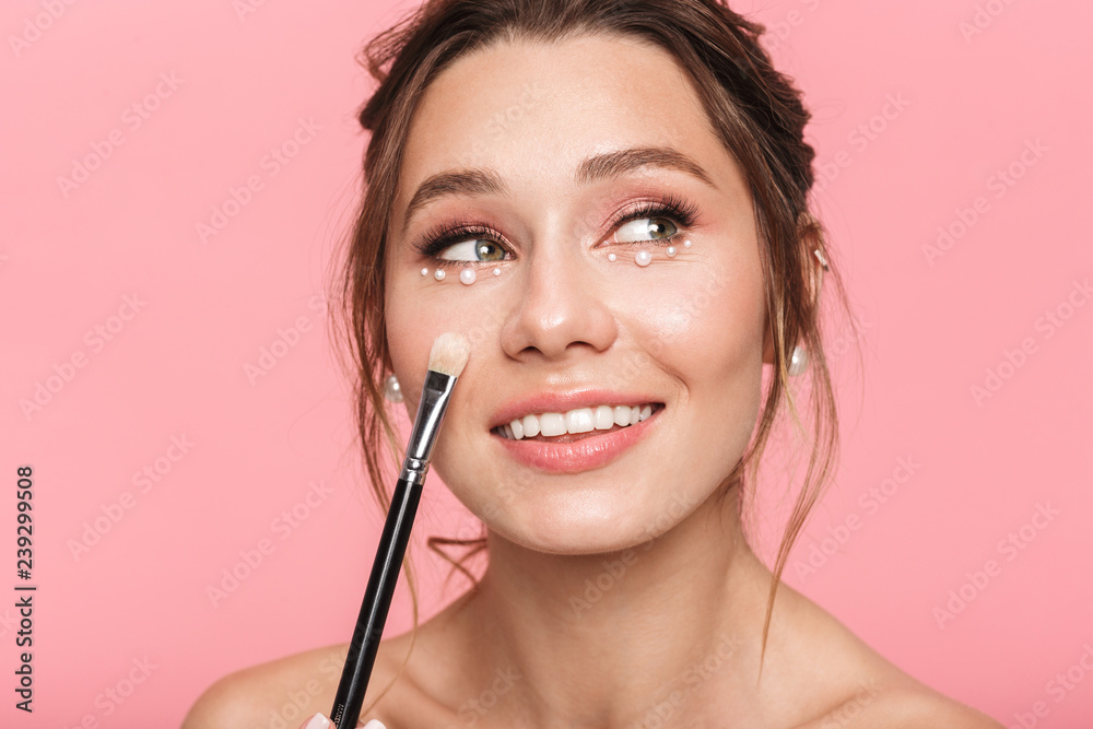 Beauty portrait of an attractive young topless woman Beauty portrait of an attractive young topless woman