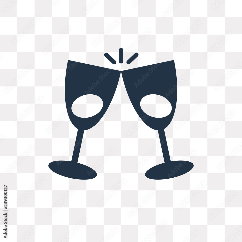 Champagne Vector Icon Isolated On Transparent Background