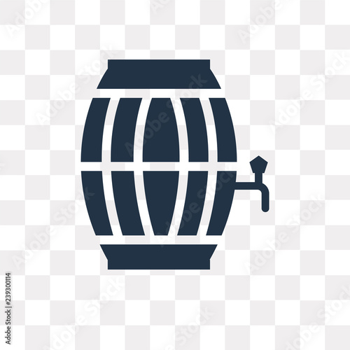 Barrel vector icon isolated on transparent background, Barrel  transparency concept can be used web and mobile