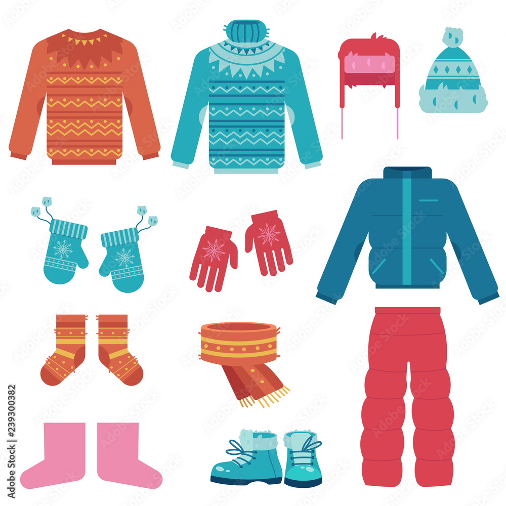 Winter Layered Clothes Vector Infographics Stock Vector - Illustration of  male, activewear: 79563750