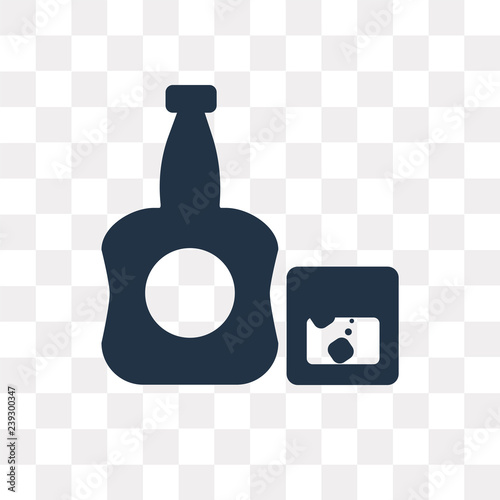 Whisky vector icon isolated on transparent background, Whisky  transparency concept can be used web and mobile