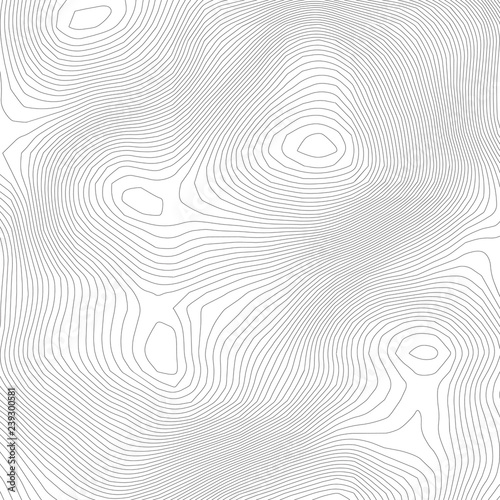 Topographic abstract contour map background. Elevation map. Hollow curved outline. Topological map vector.Geography and topography vector illustration plan.