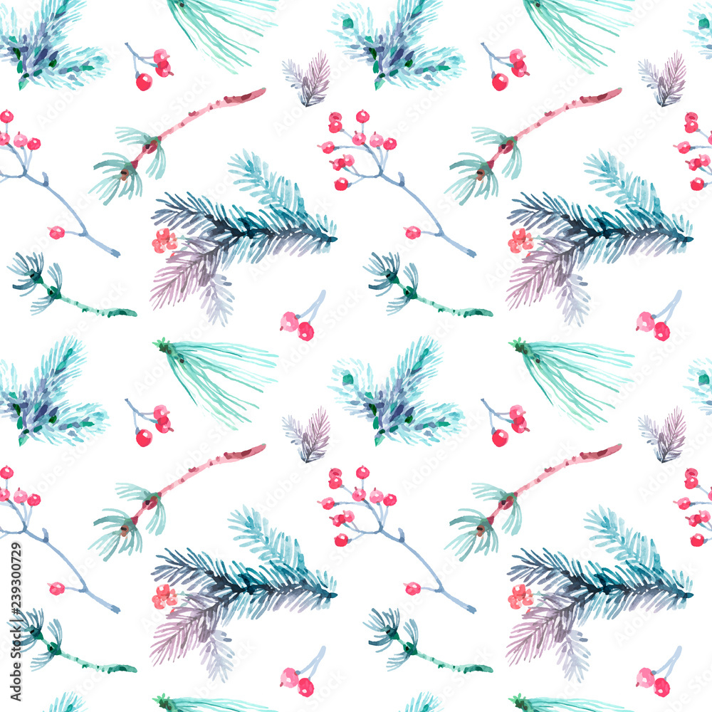Tender winter floral seamless pattern Tender winter floral seamless pattern