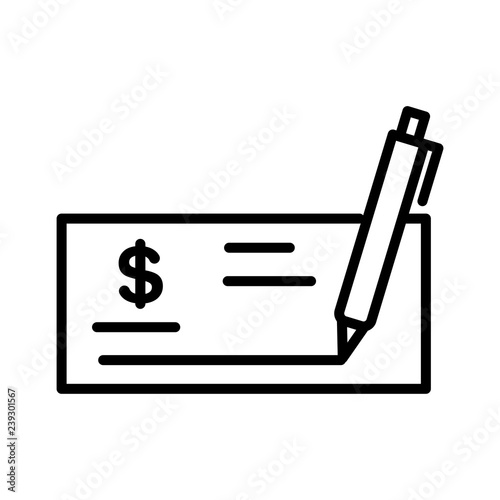 Cheque vector icon