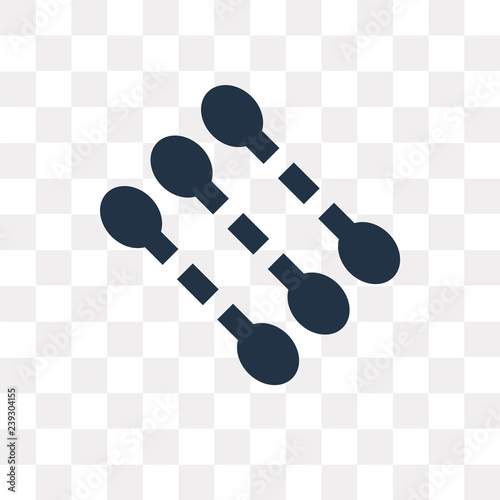 Cotton swabs vector icon isolated on transparent background, Cotton swabs  transparency concept can be used web and mobile
