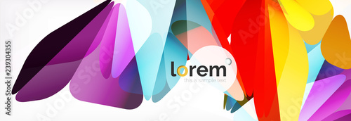 Vector colorful geometric triangle background, crystal banner design