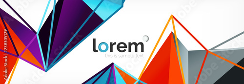 Modern geometric background. Poster template with polygonal elements