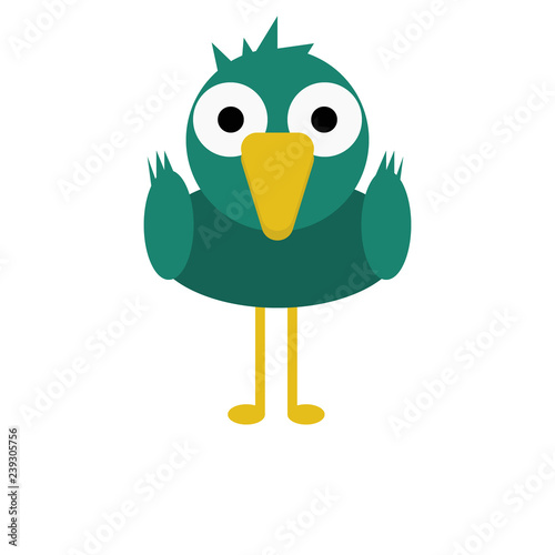 Bird Mallard Duck Cute Animal Cartoon Character For Kids