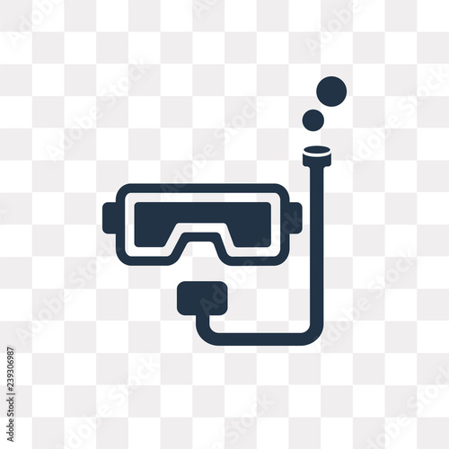 Snorkel vector icon isolated on transparent background, Snorkel  transparency concept can be used web and mobile
