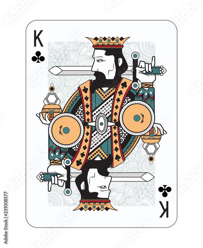 Playing cards in vintage style for poker. Original design, many small details, retro style	