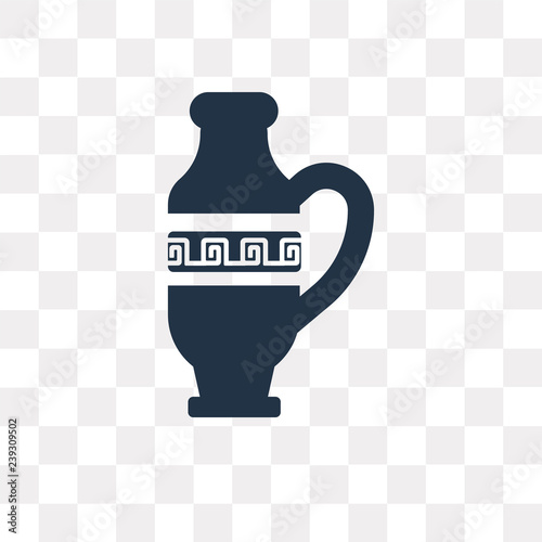 Amphora vector icon isolated on transparent background, Amphora  transparency concept can be used web and mobile