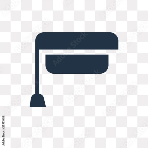 Graduation cap vector icon isolated on transparent background, Graduation cap  transparency concept can be used web and mobile