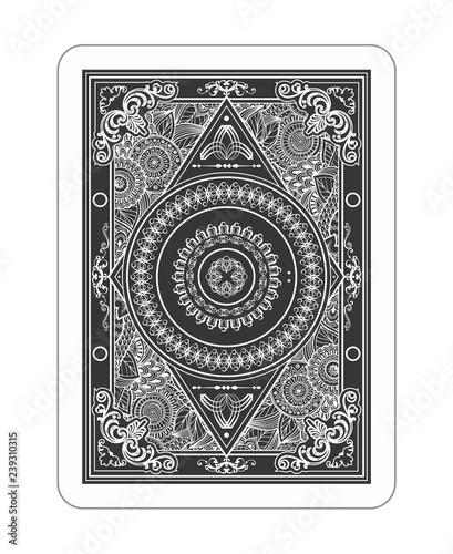 Playing cards in vintage style for poker. Original design, many small details, retro style	