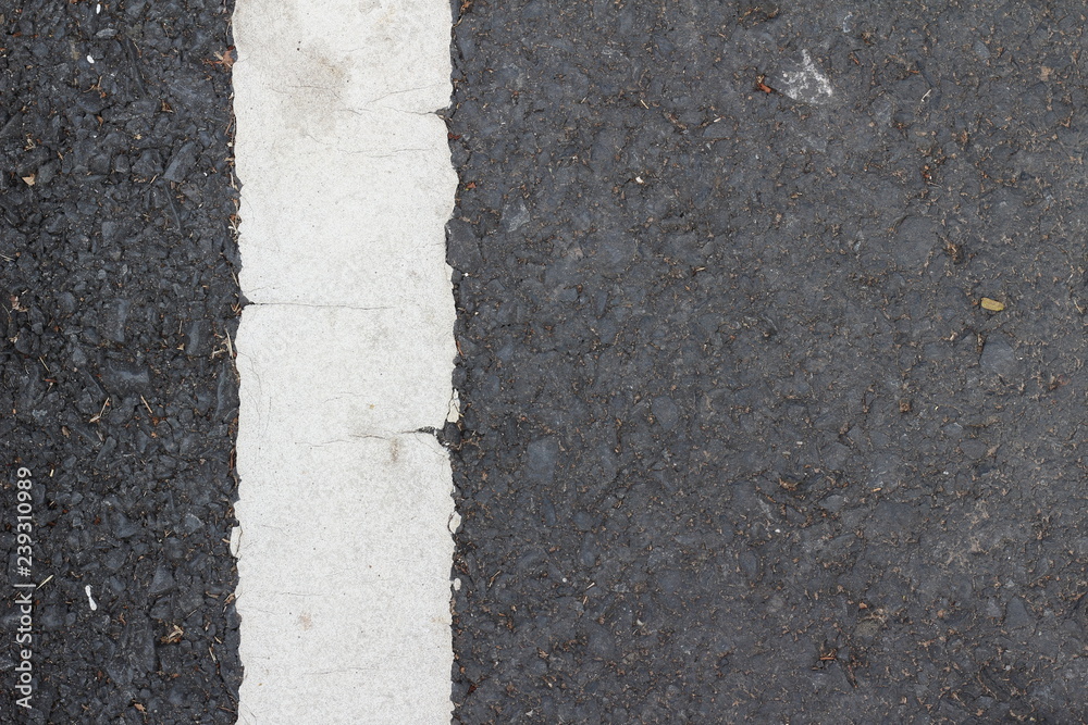 Fototapeta premium Road texture with one white line