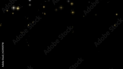 Glitter abstract background with light and shine stars and sparks. Gold dust and glowing particles fall from the top. Use for celebration or party