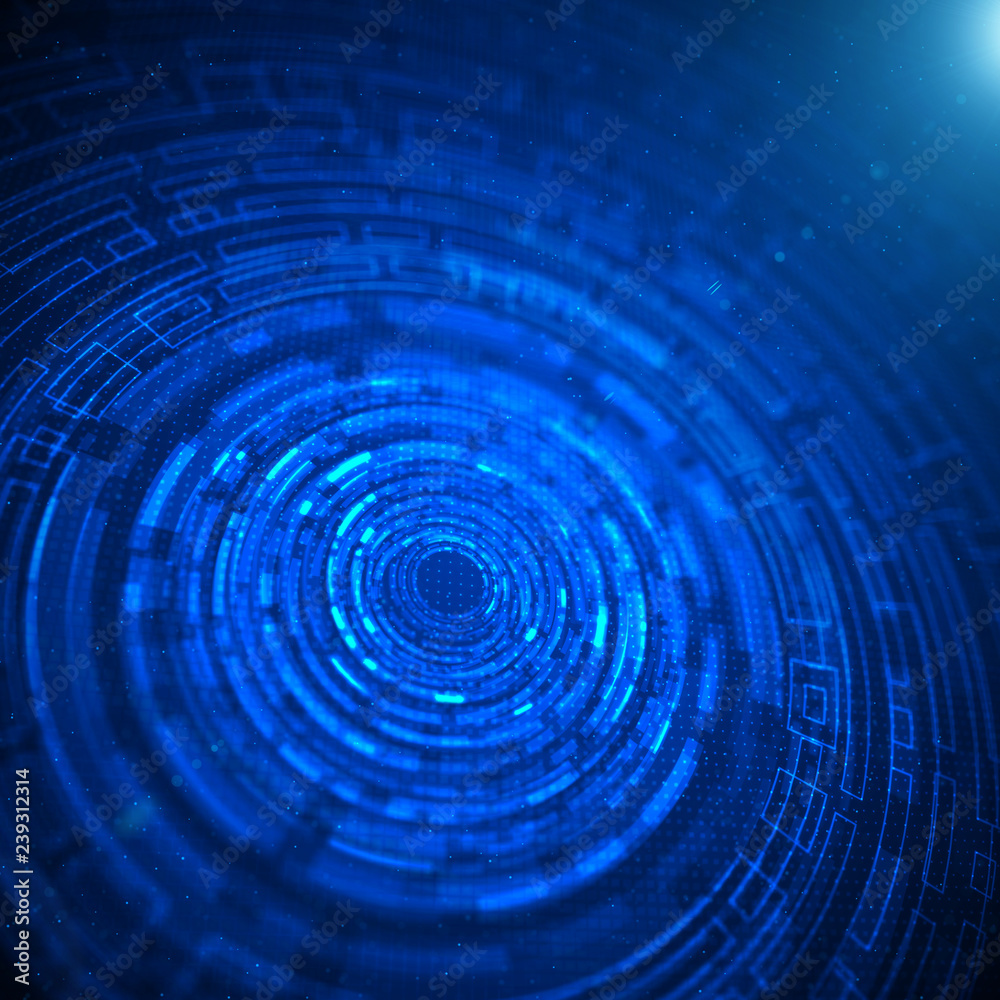 Futuristic graphic user interface. Glowing circular pattern. Futuristic graphic user interface. Glowing circular pattern.