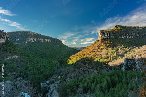 Mountain landscape in Salto de Poveda, Guadalajara, Spain. photo