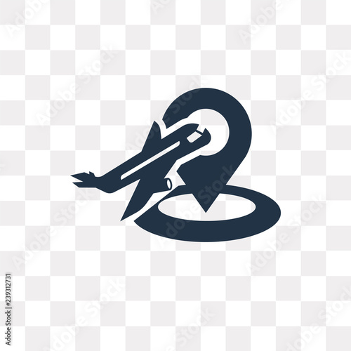 Airport Placeholder vector icon isolated on transparent background, Airport Placeholder  transparency concept can be used web and mobile