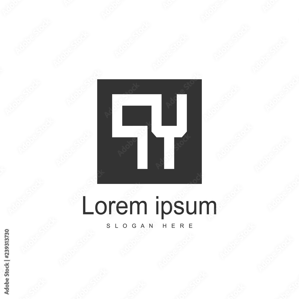 Obraz premium Initial Letter PY Logo Template Vector Design