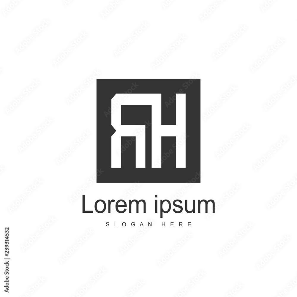 Initial Letter RH Logo Template Vector Design Initial Letter RH Logo Template Vector Design