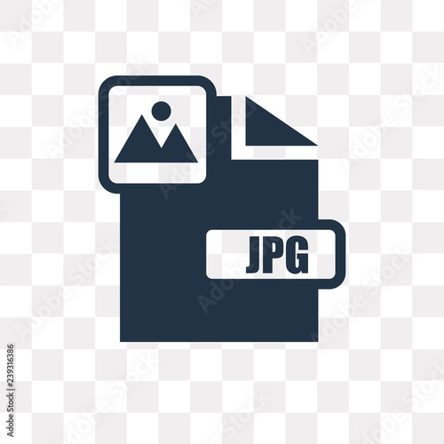 Jpg vector icon isolated on transparent background, Jpg  transparency concept can be used web and mobile