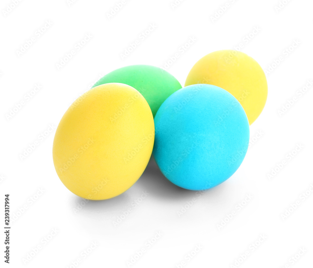 Easter eggs on white background Easter eggs on white background