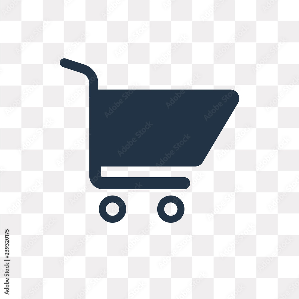 Shopping cart vector icon isolated on transparent background, Shopping cart transparency concept can be used web and mobile Shopping cart vector icon isolated on transparent background, Shopping cart transparency concept can be used web and mobile