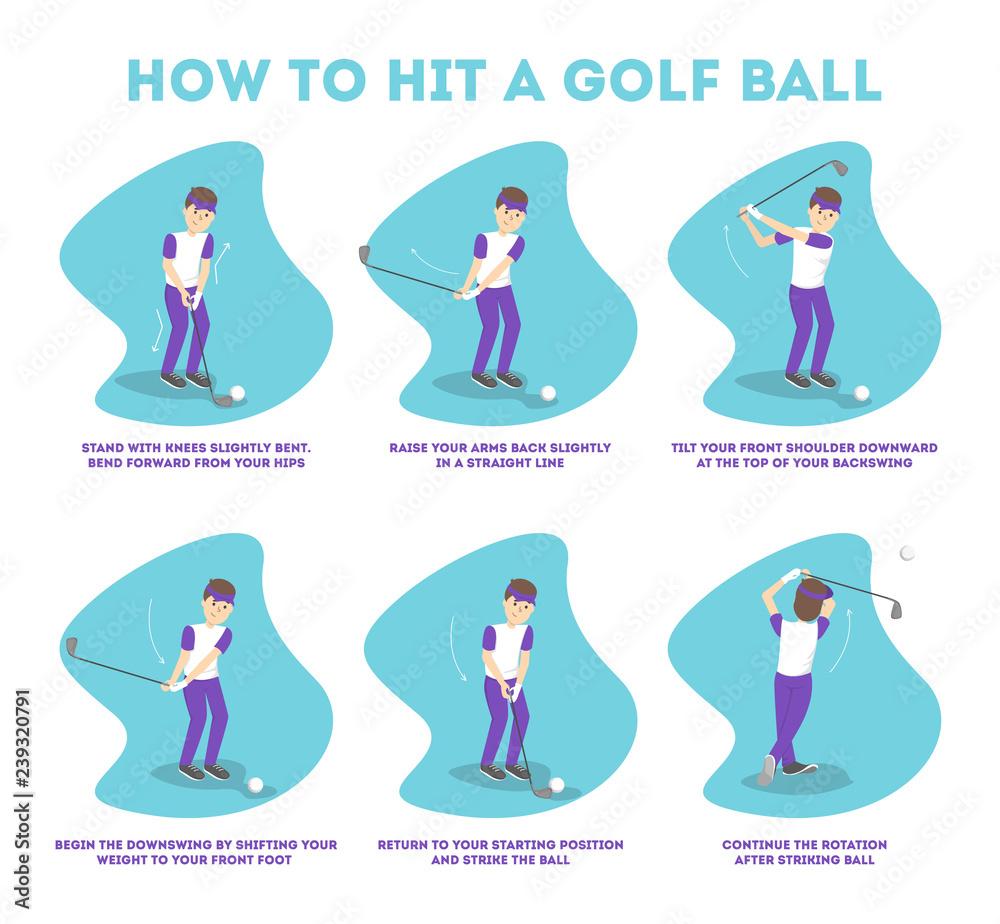 How to play golf guide for beginners Stock Vector Adobe Stock