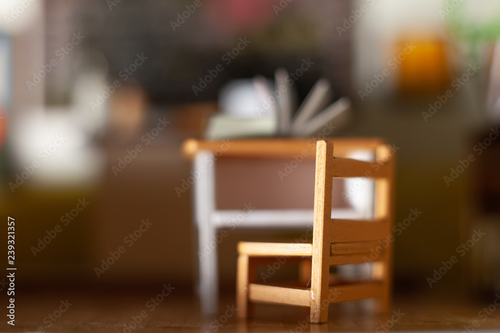 Student desks in the classroom. Student desks in the classroom.