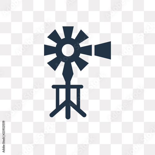 Wind Mill vector icon isolated on transparent background, Wind Mill  transparency concept can be used web and mobile