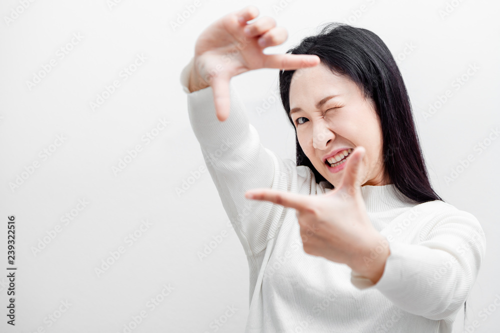 Attractive Modern asian woman feeling with Black hair showing joyful emotion such as be smile,love,wow surprise,excellent,Happy . Attractive Modern asian woman feeling with Black hair showing joyful emotion such as be smile,love,wow surprise,excellent,Happy .