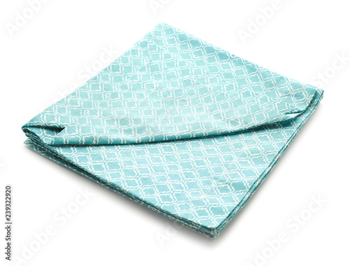 Clean kitchen towel on white background