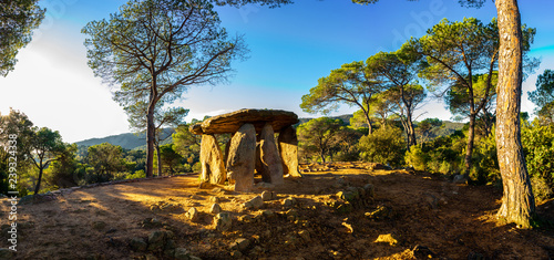 Tableau sur toile Panoramica del Dolmen de la pedra Gentil