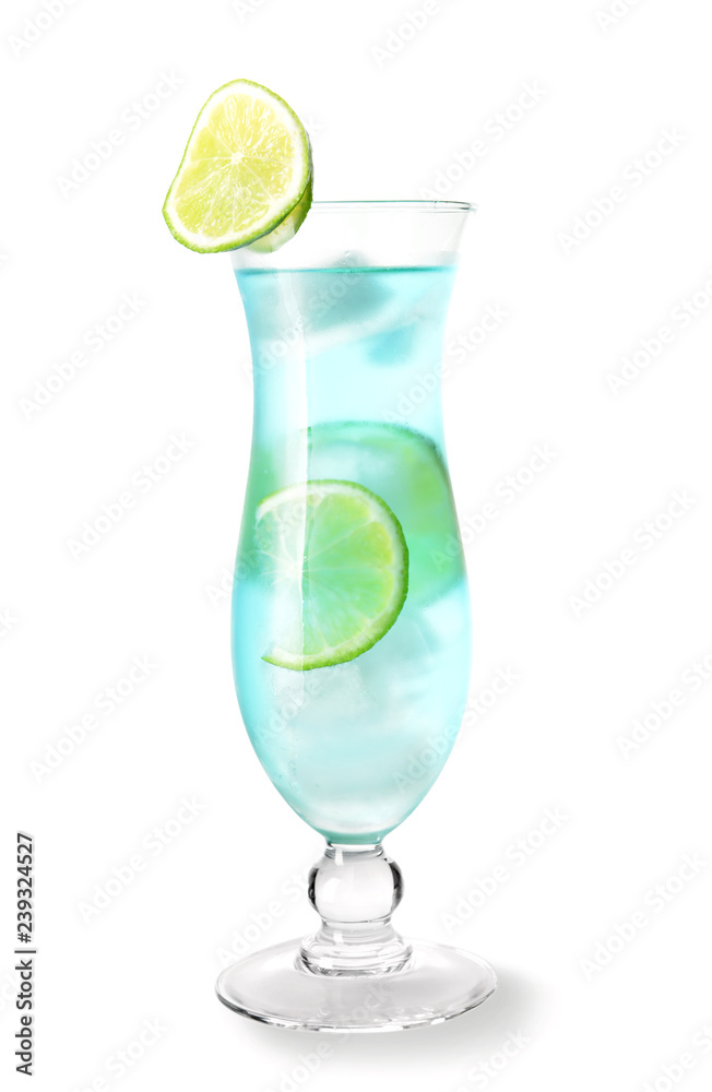 Delicious cocktail on white background Delicious cocktail on white background