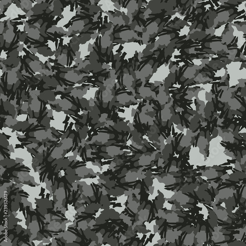 Urban camouflage of various shades of green and gray colors