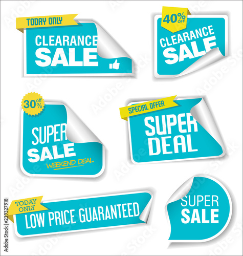 Modern sale banners and labels collection