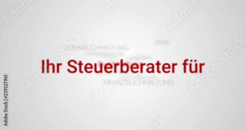 Intro welches die Leistungen eines Steuerberaters zeigt. 