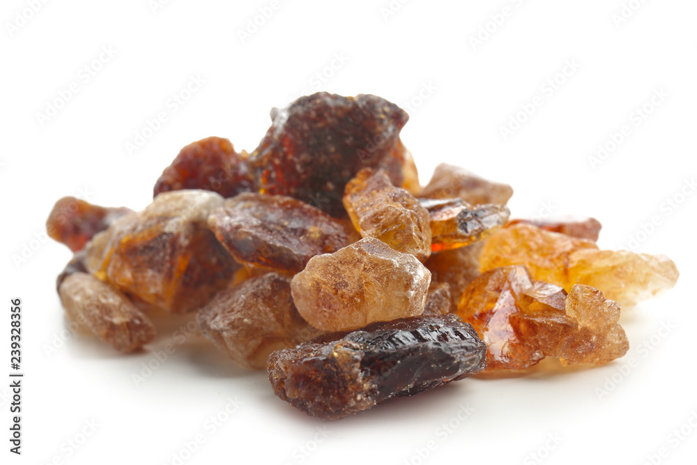 Pieces of sugar on white background Pieces of sugar on white background