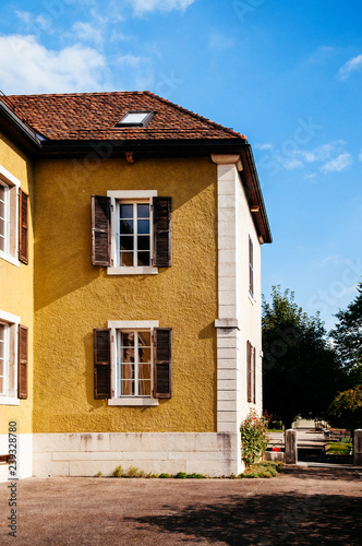 Vintage buildiing of La Chaux de Fonds, Switzerland