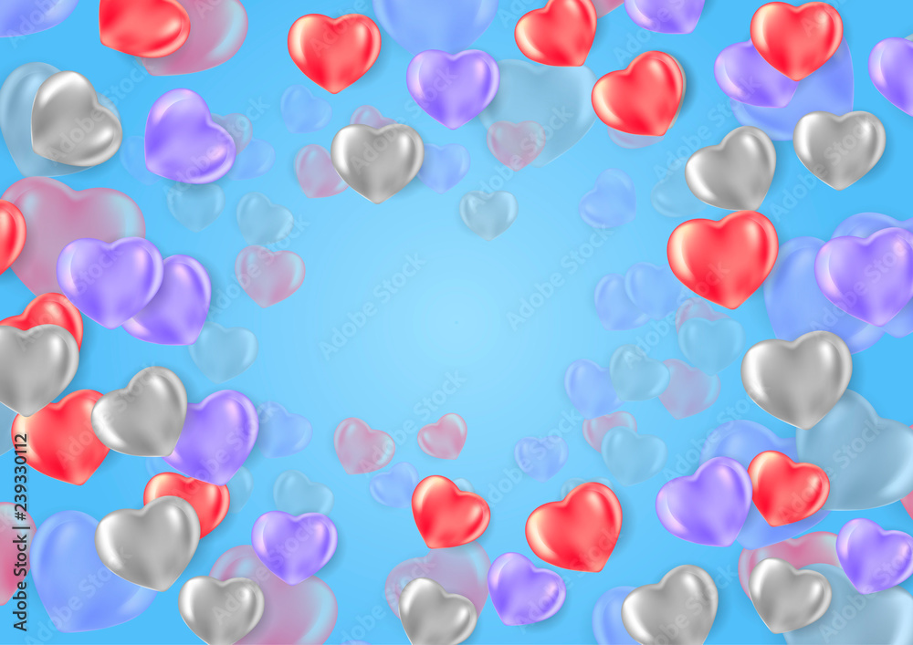 Romantic background with hearts. Valentine's day concept .Vector eps 10