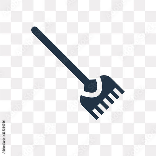 Rake vector icon isolated on transparent background, Rake  transparency concept can be used web and mobile