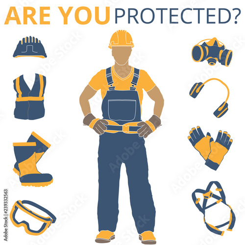 Personal Protective Equipment vector illustration photo
