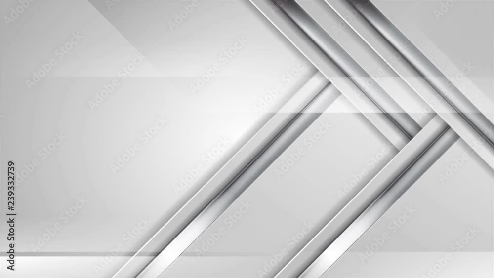 Grey abstract hi-tech motion background with silver stripes. Seamless loop. Video animation Ultra HD 4K 3840x2160