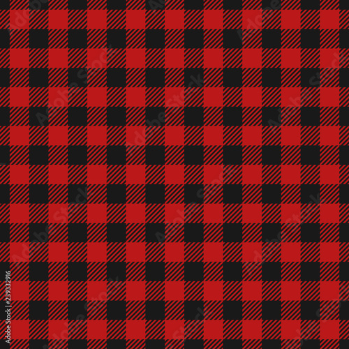 Red lumberjack pattern.